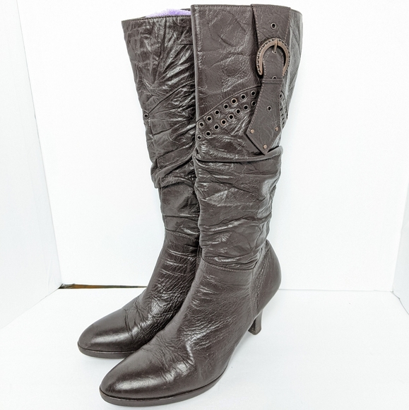 Cat pard leather knee high boots - Picture 15 of 16